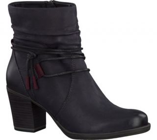 Womens Tamaris Tora Ankle Boot   Black Leather