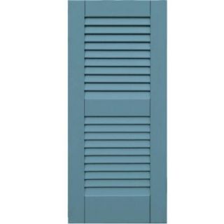 Winworks Wood Composite 15 in. x 34 in. Louvered Shutters Pair #645 Harbor 41534645