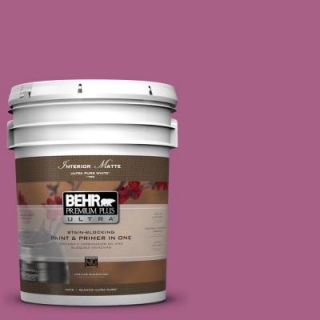 BEHR Premium Plus Ultra 5 gal. #690B 6 Wild Mulberry Flat/Matte Interior Paint 175305