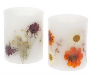 CandleImpressio Set of 2 Dried Flower ScenteFlameless Candles —
