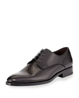 Ermenegildo Zegna Perforated Derby Shoe, Black