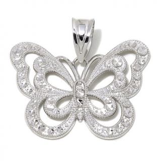 Michael Anthony Jewelry® Diamond Accent "Butterfly" Sterling Silver Pendant   7898172