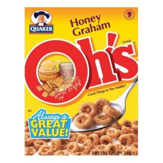 Quaker Honey Graham Ohs Cereal 12 oz