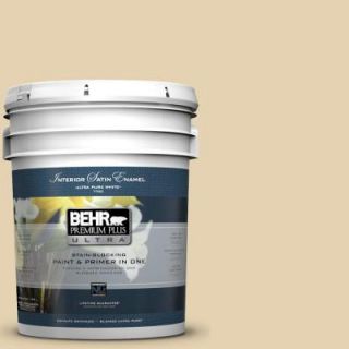 BEHR Premium Plus Ultra 5 gal. #S310 2 Journal White Satin Enamel Interior Paint 775005