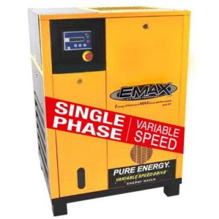 EMAX Premium Series 10 HP 1 Phase Electric Rotary Screw Air Compressor HRV0100001