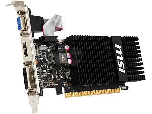 MSI GeForce GT 720 DirectX 12 N720 1GD3HLP 1GB 64 Bit DDR3 PCI Express 2.0 x16 HDCP Ready Video Card
