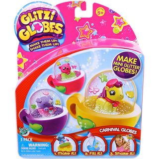 Moose Toys Aqua Globes Glitzi Globes, 3 Pack, Carnival Globes