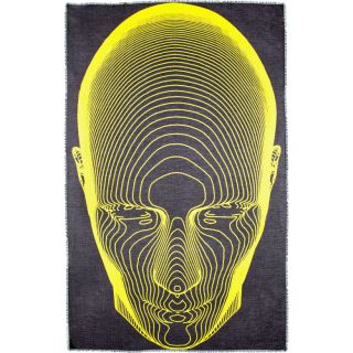 Christopher Kane Black Grid Face Dyed Scarf