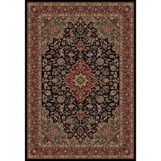 Concord Global Dynasty Black Rectangular Indoor Woven Oriental Area Rug (Common: 7 x 10; Actual: 79 in W x 114 in L x 6.58 ft Dia)