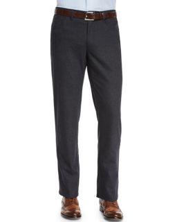 Brioni Five Pocket Cashmere Blend Trousers, Charcoal