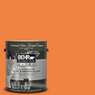 BEHR Premium Plus Ultra 1 gal. #P220 7 Construction Zone Semi Gloss Enamel Interior Paint 375301