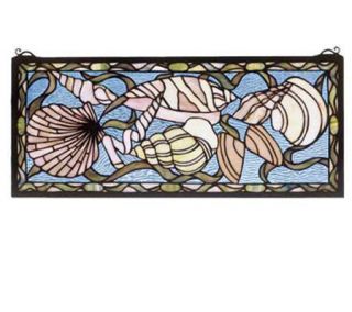Tiffany Style Seashells Window Panel —