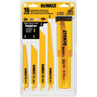 DEWALT 16 Pack Bi Metal Reciprocating Saw Blade Set