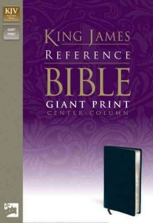Holy Bible: King James Version, Navy, Premium Leather look, Giant