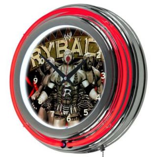 Trademark 14 in. WWE Ryback Double Ring Neon Wall Clock WWE1400 RY