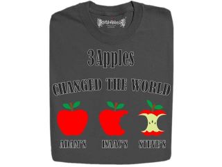 Stabilitees 3 Apples Changed The World   Adam's Steve's Isaac's Memorial T Shirts