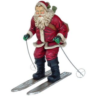 Queens of Christmas Santa Claus Skiing Figurine