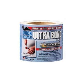 Quick Roof 4 in. x 25 ft. White Ultra Bond UBW425