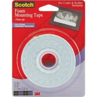Scotch Foam Mounting Tape .5"X150"