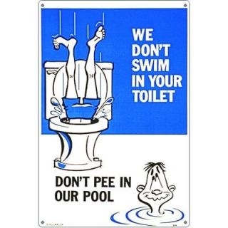 Poolmaster Don’t Pee in Our Pool Sign 41334
