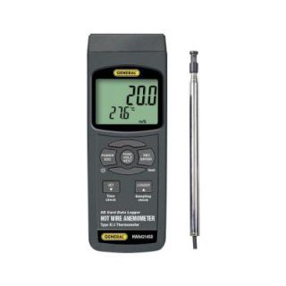 General Tools Data Logging Hot Wire Anemometer Thermometer HWA4214SD