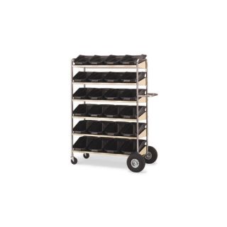 Super Capacity Movable Bin Utility Cart with Shelves