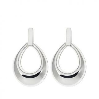 Sevilla Silver™ Pear Shaped Sterling Silver Doorknocker Earrings   7641809