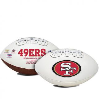 Officially Licensed NFL Full Sized White Panel Football with Autograph Pen by R   7600945