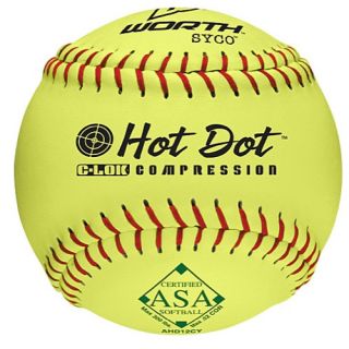 Worth AHD12CY Hot Dot Yellow Softball   Mens   Softball   Sport Equipment
