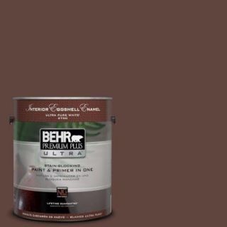 BEHR Premium Plus Ultra 1 gal. #T15 5 Heritage Oak Eggshell Enamel Interior Paint 275301