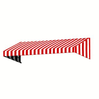 Awntech 484.5 in Wide x 24 in Projection Red/White Stripe Slope Window/Door Awning