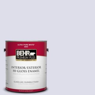BEHR Premium Plus 1 gal. #640C 1 Hosta Flower Hi Gloss Enamel Interior/Exterior Paint 805001