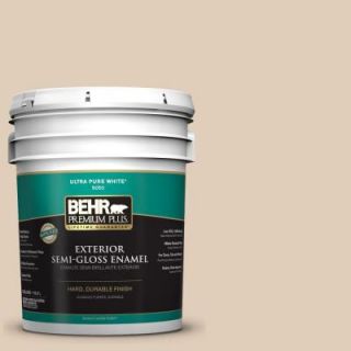 BEHR Premium Plus 5 gal. #PWN 66 Toasted Cashew Semi Gloss Enamel Exterior Paint 505005
