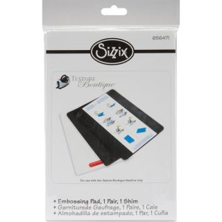 Sizzix Texture Boutique Embossing Pads1 Pair W/Mylar Shim   17640826