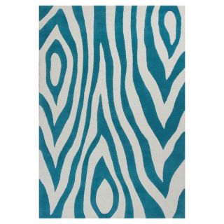 KAS Rugs Playful Patterns Blue Rectangular Indoor Tufted Area Rug (Common: 8 x 10; Actual: 90 in W x 114 in L)