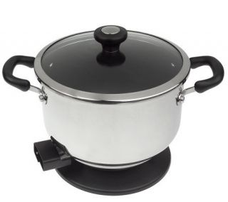 CooksEssentials Stainless Steel 6 qt. Electric Stockpot —