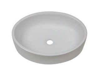 Decolav 1459 CWH Oval Vitreous China Above Counter Lavatory, Ceramic White