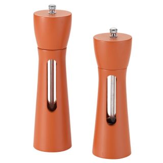 Rachael Ray Tools and Gadgets Orange 2 piece Wooden Salt and Pepper