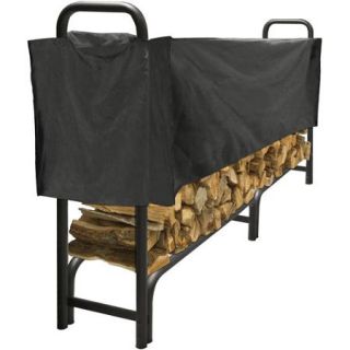 Pleasant Hearth 8' Heavy Duty Log Rack with Polyester Half Cover, LS938 96SC