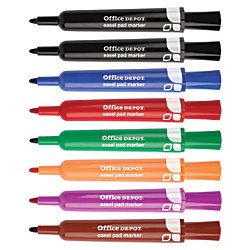 Easel Pad Markers 100percent Recycled Assorted Pack Of 8