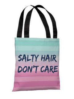 Salty Hair, Dont Care Tote Bag by OneBellaCasa
