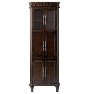 Home Decorators Collection Chelsea 25 in. W Linen Cabinet in Antique Cherry 1590000190