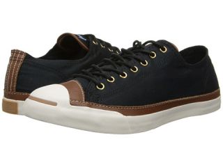 Converse Jack Purcell Leather Textile Jack Converse Black Tobacco