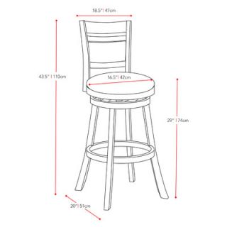 29 Swivel Bar Stool with Cushion by CorLiving