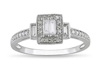 10k White Gold 1/3ct TDW Diamond Engagement Ring