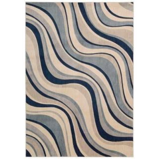 Nourison Somerset Ivory/Blue 5 ft. 3 in. x 7 ft. 5 in. Area Rug 312204