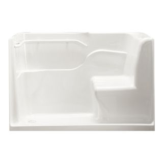 American Standard White Acrylic One Piece Shower with Integrated Seat (Common: 30 in x 60 in; Actual: 38 in x 30 in x 60 in)
