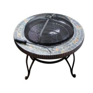 Fireside Escapes 34 in. Marble Classic Round Fire Pit DISCONTINUED MW1350