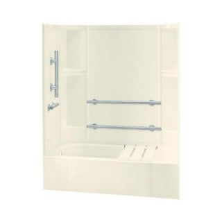 STERLING Accord 30 in. x 60 in. x 72 in. Bath and Shower Kit in Biscuit 71240115 96