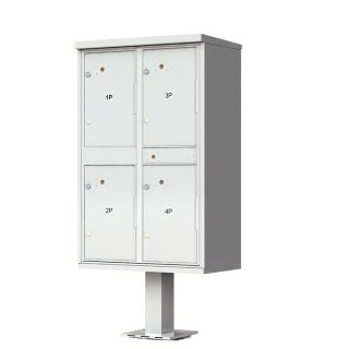 Florence Valiant 30.5 in x 62 in Metal Postal Grey Lockable Cluster Mount Cluster Mailbox